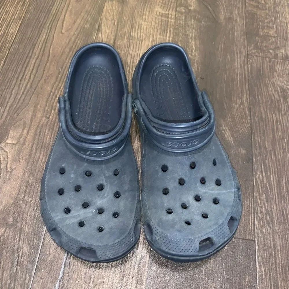 Crocs navy blue rubber ortho arch support washable nursing clogs